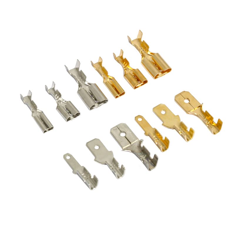 540Pcs Assorted 2.8/4.8/6.3mm Female Male Terminals Electrical Spade Wire Butt Connectors Lugs Cable Splice Crimp Terminals Kit VUQLDHAYZ