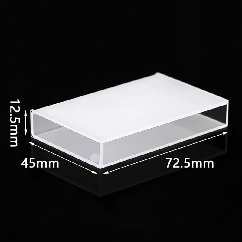 Cubeta de cuarzo estándar de 70 mm: celda de cuarzo de alta precisión for espectrofotometría UV-Visible, volumen de 24,5 ml | Glue bonding process
