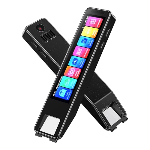 Scan Pen Translator for 142 Languages, Instant 2-Way Voice & Text Translation, OCR Scanning Dictionary Pen for Language Learners, Portable Speech-to-Text Device with Large Touch Screen
