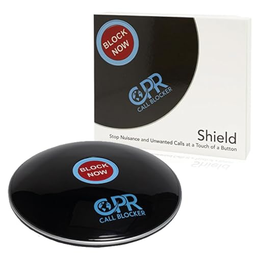CPR Call Blocker Shield - Pre-Programmed with 2000 Scam Numbers Plus The Ability to Block A Further 1500 Numbers at The Touch of A Button. Caller ID Service is Required (Gloss Black)