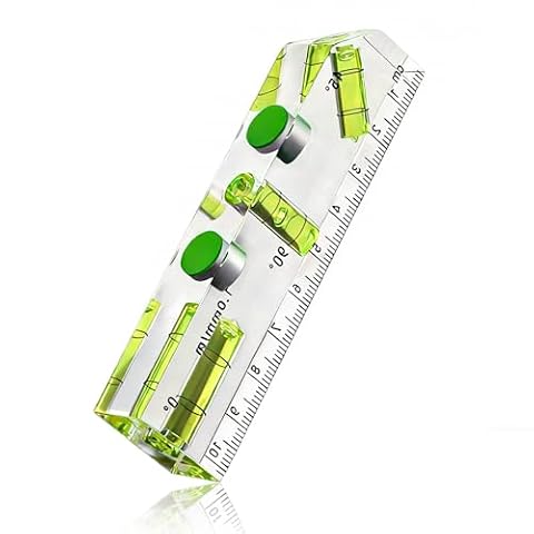Uadme Mały poziom, mini magnetyczne poziomy bąbelków, z różnymi bąbelkami, poziomica kieszeni, do zawieszenia obrazów, budowa maszynisty (102 x 25 x 15 mm)