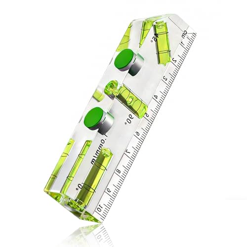 Uadme Nivel Magnético de Bolsillo, Niveles de Burbuja de Alta Precisión, Mini Nivel de Burbuja, con Diferentes Burbujas, para Colgar Cuadros, Maquinista, Construcción (102x25x15mm)