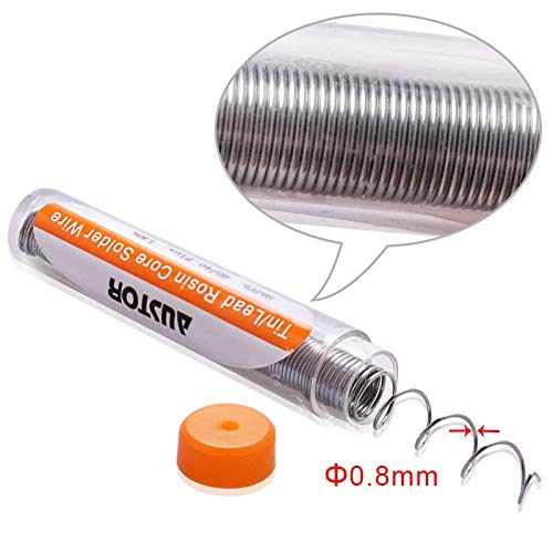 Austor 6 Pack 60-40 Rosin Core Solder, Solder Wire Tin Lead Electrical Soldering Tools Diameter 0.8Mm, 20G #TOP3