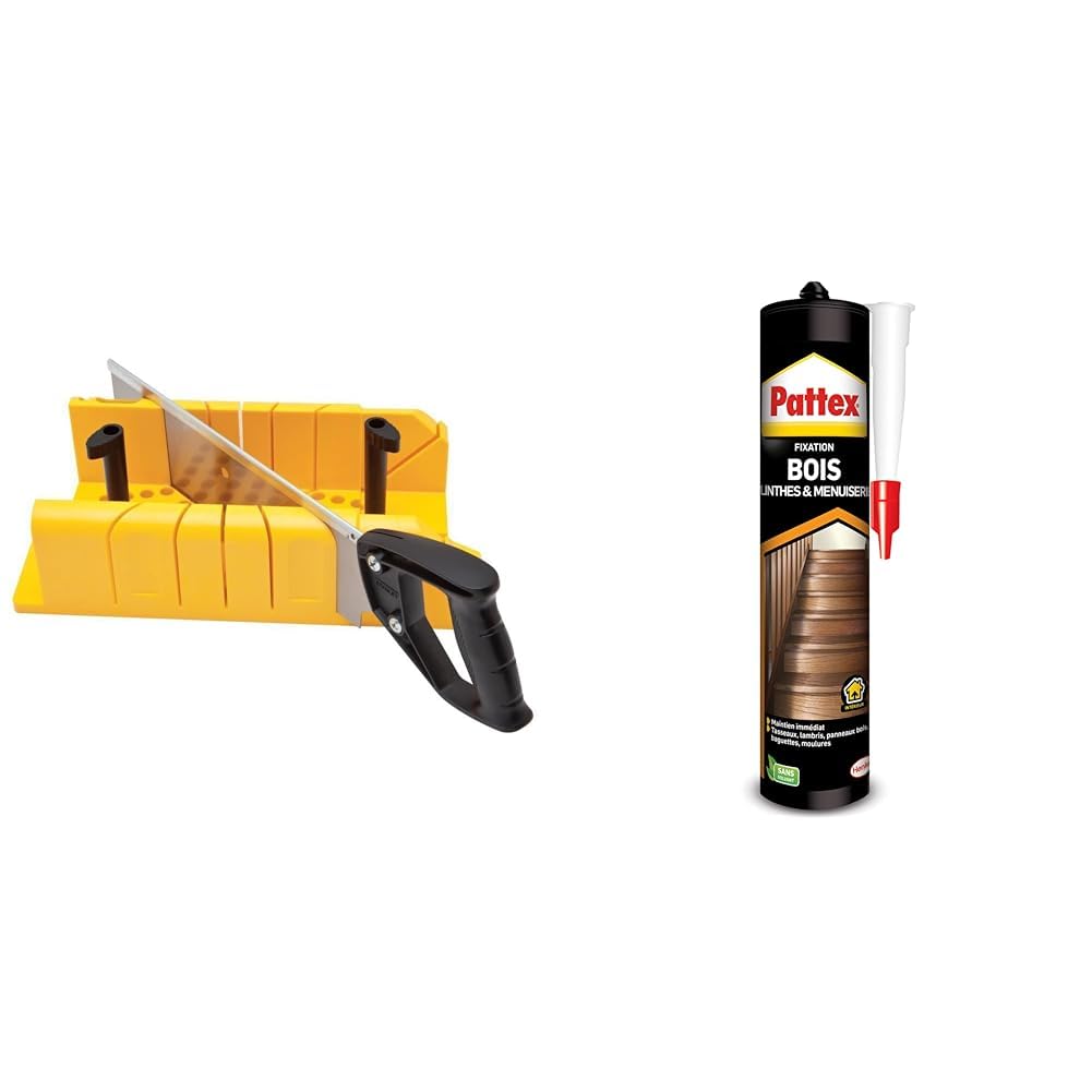 Boite à Onglet Stanley en ABS et Pattex pour corriger vos coupes de bois et angles de menuiserie