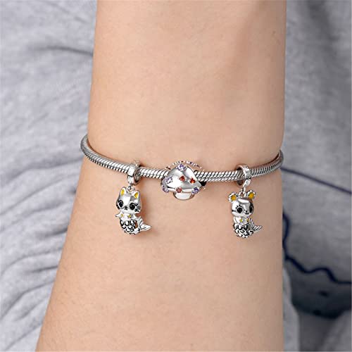 Image of GNOCE Witch Cauldron Pendant Charm,S925 Sterling Silver with Ruby Gemstones Dangle Charms Bead For Bracelets /Necklace Jewelry Gift For Women Girls Wife Daughter
