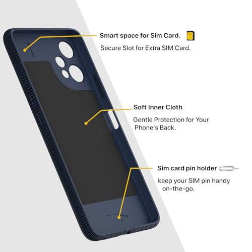 Image of Pikkme Back Cover for OnePlus Nord CE 2 Lite 5G Camera Protection 3D Hexa Cube Design Silicone Protective Bumper Case (Blue)