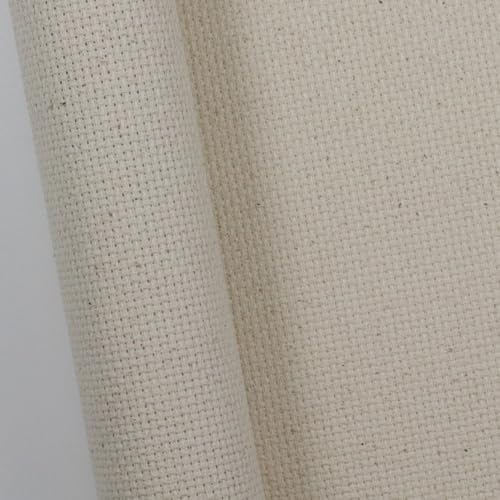 Image of KCS 59 inch x one Yard (93cmx149cm) 14CT Counted Cotton Aida Cloth Cross Stitch Fabric (Oatmeal)