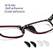 20 Pairs Eyeglasses Nose Pad, Soft Silicone Pads Glasses Adhesive Anti-Slip Nose Pads for Eyeglass Glasses Sunglasses (Black 1.5mm)