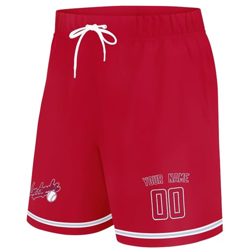 Image of ANTKING Swim Trunks Custom Name Number Beach Shorts for Men Youth Gifts