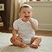Lamuusaa Newborn Baby Girl Boy Clothes Summer Short Sleeve Doll Collar Romper One Piece Bodysuit Shirts 0 3 6 12 18 Months (White A, 12-18 Months)