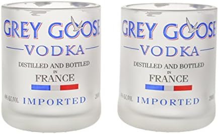 Recycled Bottle Upcycled Grey Goose Shotglass Set of Two(2)