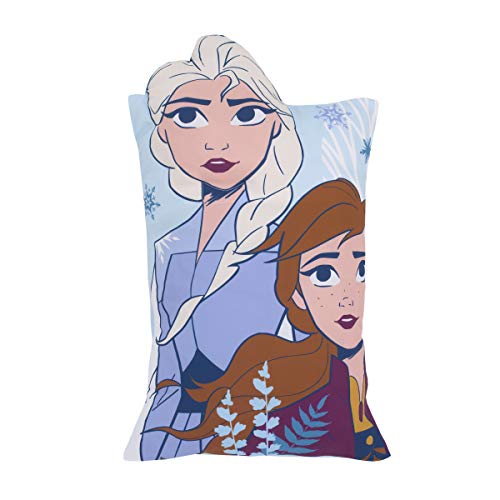 Disney Frozen 2 Anna & Elsa Toddler Pillow Buddie Pillowcase, Lavender, Light Blue, Purple, Frozen 2 Anna and Elsa, Standard (4114720P)