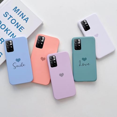 Image of COLORflow Back Cover Compatible with Redmi Note 11 5G / 11S 5G | Pastel Hearts Color Customized Back Cover Compatible with Redmi Note 11 5G / 11S 5G