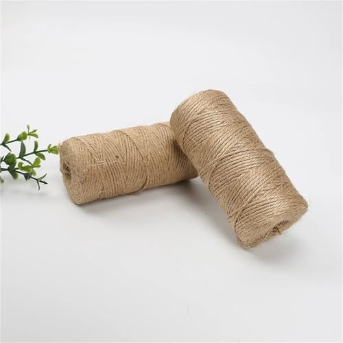 Cuerda de algodón trenzada de 2mm: 3 rollos de hilo de cáñamo natural de 100 metros 6