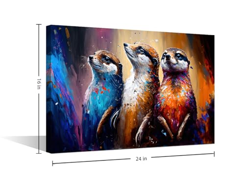 Peinture suricate souriant TISHIRON : idée cadeau déco murale - 5