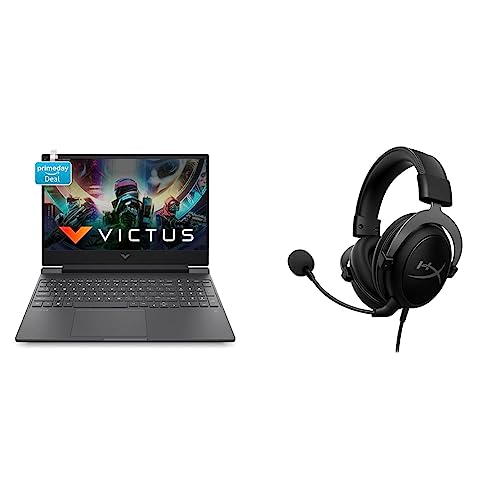 Image of HP Victus Gaming 12th Gen Intel Core i7 12650H 15.6 inch(39.6 cm) FHD Gaming Laptop & HyperX Cloud II - Pro Gaming Headset (Gun Metal)