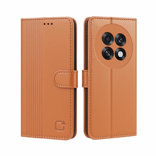 Image of AIBEX Shock Proof Flip Compatible for Oppo F31 Pro Plus 5G Flip Cover Leather Finish | Inside TPU with Card Pockets | Wallet Stand | Complete Protection Flip Case - Brown