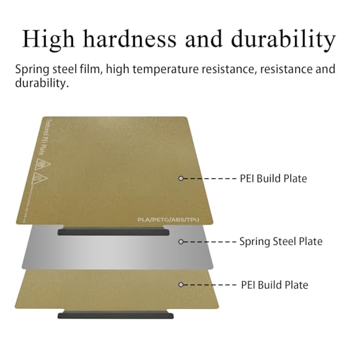 Image of HzdaDeve AD5X Build Plate with Handle for 5M /5M Pro /AD5X Textured Double-Sided Heated Bed Spring Flexible Platform Glueless Steel 3D Printer Printing