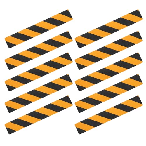10 peldaños de PVC naranja para escaleras exteriores de terraza con base antideslizante