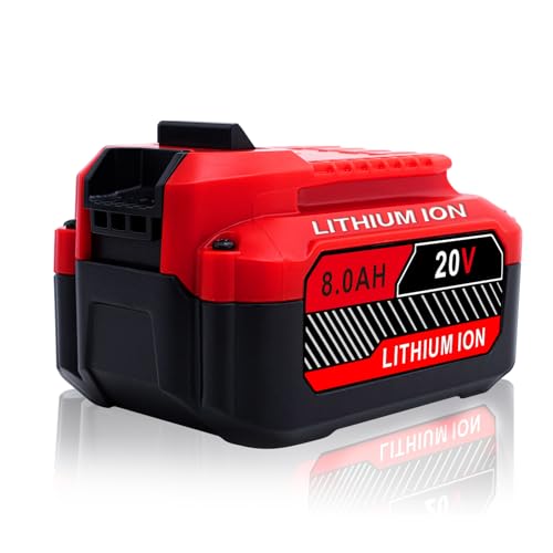 Cheerlark Upgrade 1-Pack 20V 8.0Ah Replacement for Craftsman 20V Battery V20 Lithium ion Batteries Compatible with CMCB205 CMCB204 CMCB206 CMCB202 CMCB201 20V Cordless Power Tools