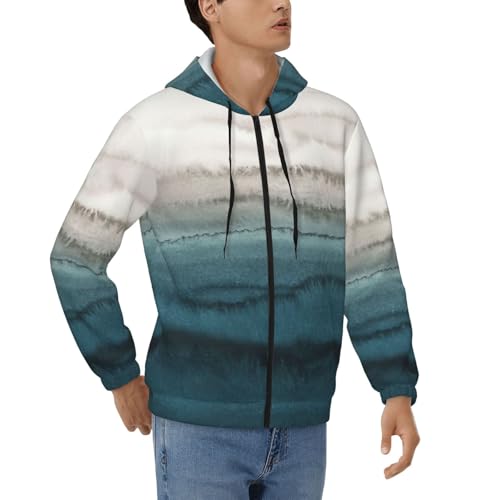 Sweat à capuche thermique homme avec fermeture zippée intégrale et chaude