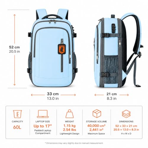 Image of KARRIER Vacuum Compression Backpack with Built-in System for Clothes & Gear Laptop Bags Backpacks for Men and Women 3-in-1 Space-Maximizing Organizer