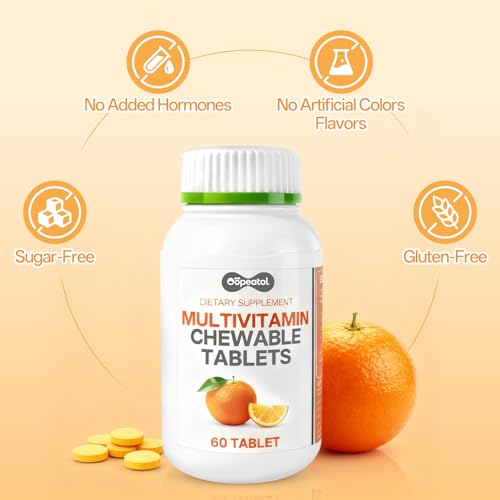 Image of Multivitamin for Women & Men, 6IN1 Chewable Vitamin C, D3 & B-Complex, Supports Bone and Muscle Health, Promotes Energy Metabolism, Suitable for Busy, Active Adults, 60 Day Supply