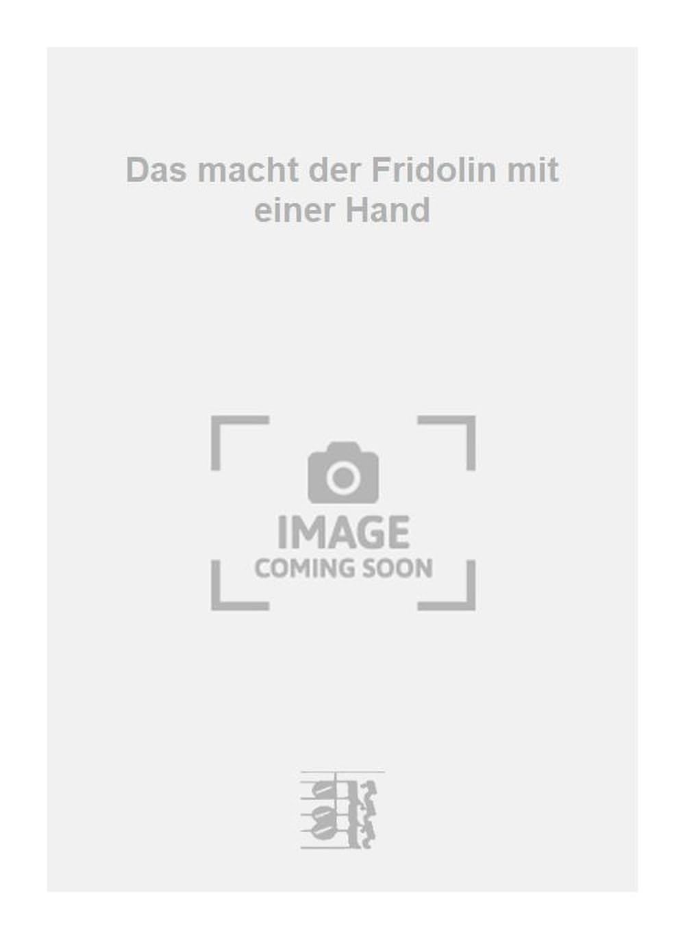 Das macht der Fridolin mit einer Hand. Salon Orchestra.