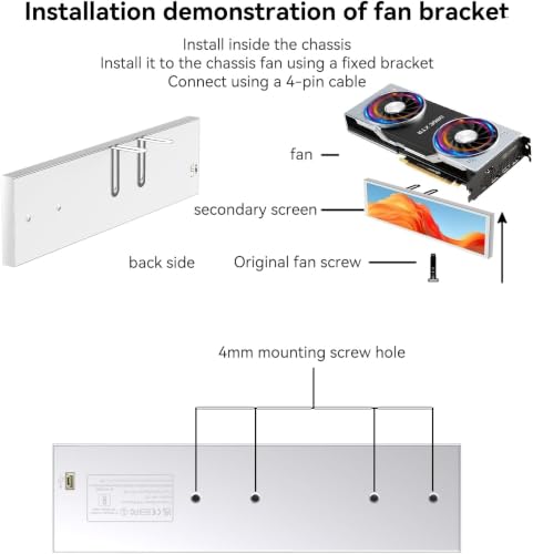 Image of 9.16 inch Computer Temp Monitor, FHD 1920x462 PC Sensor Panel One-Cable Connection(No HDMI Needed), Stretched Bar LCD Dynamic Theme Supported, IPS Mini Secondary Screen for CPU RAM HDD Data, Windows Only