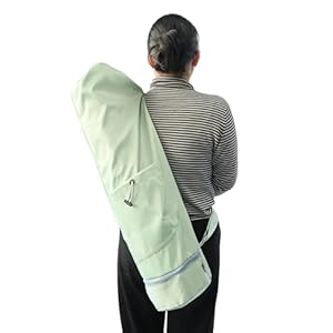 VLFit Bolsa grande para esterilla de yoga con correa de transporte ajustable, bolsa de pilates con bolsillo para botellas y compartimento húmedo