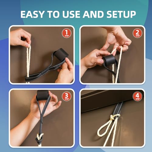 comness Cervical Neck Traction Device - Cervical Curvature Corrector for Home Use - Portable Over Door Neck Stretcher Strap for Neck Pain Relief, Spinal Decompression. (TMJ relief) (Thick).