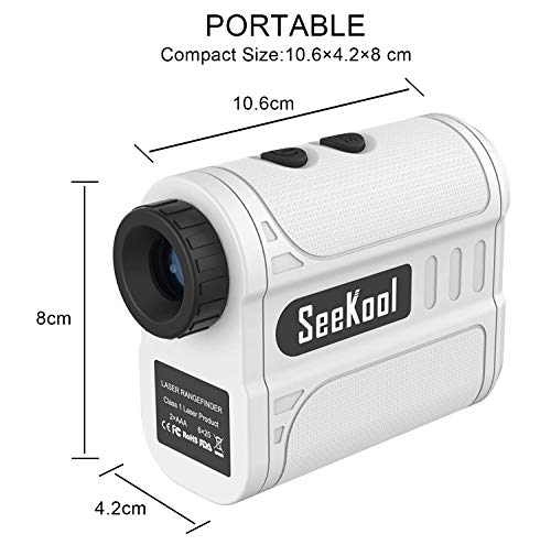 SeeKool-Telemetro-de-Golf-600-metros-Telemetro-Laser-Golf-con-Compensacion-de-Pendiente-Aumento-6X-Modo-de-bloqueo-de-asta-de-bandera-Vibracion-Modo-de-escaneo-IP54-Impermeable-para-Golf-y-Caza