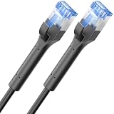deleyCON 5m CAT8 Patchkabel SLIM - 40 Gbit/s Netzwerkkabel - Schwarz