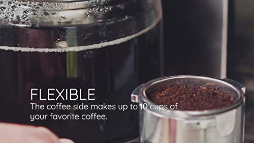 Espressione Combination Stainless Steel Espresso + Coffee Maker, 10 Cups #TOP4