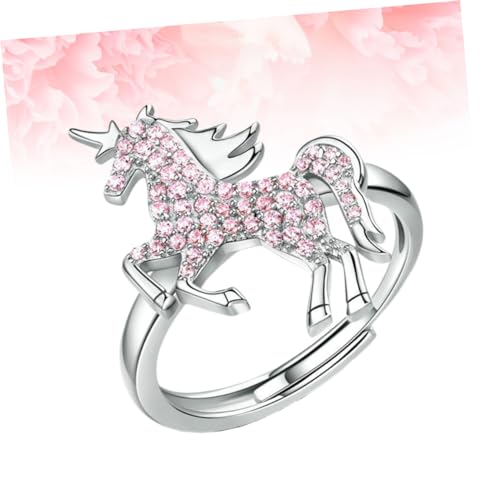 KESYOO 1 Peça Anéis De Prata Esterlina Para Mulheres Anel De Cristal Decoração Pingente De Princesa