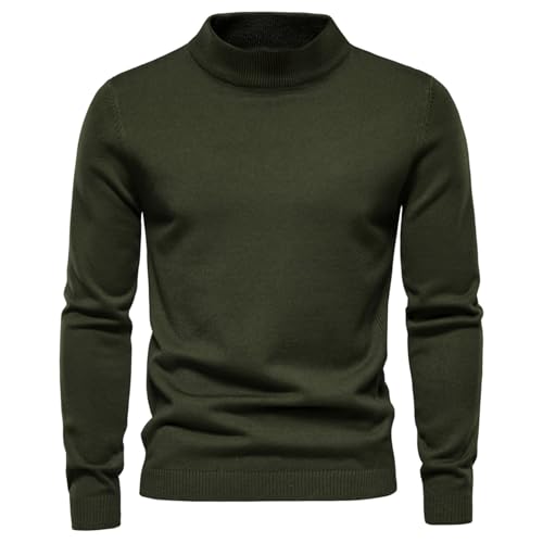 Xiaojmake Men's Mock Turtleneck Sweater Fall Winter Warm Long Sleeve Theraml Undershirts Wool Blend Ribbed Pullover Sweaters