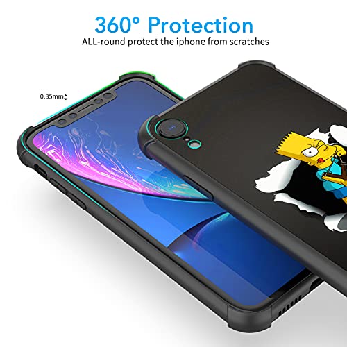 Fit For Iphone Xr Case (6.1") With 4 Corners Shockproof Protection Anime Design Customization Cases For Men And Women (25-Simpsons-Funny-Bart-Slingshot) #TOP2