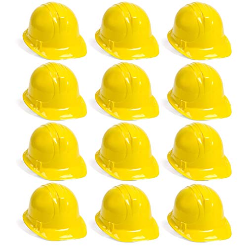 The Glowhouse Bauhelme für Partys & Verkleidungen - für Kinder & Erwachsene - Kunststoff - Set mit 12 Stück