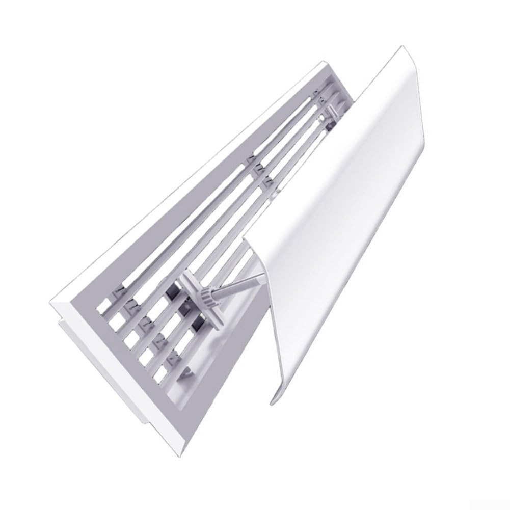 Deflector de aire acondicionado para salida central de CA, PVC anti soplado directo con algodón impermeable, placa de rejilla blanca moderna de 20 x 40 cm o 20 x 60 cm (40)