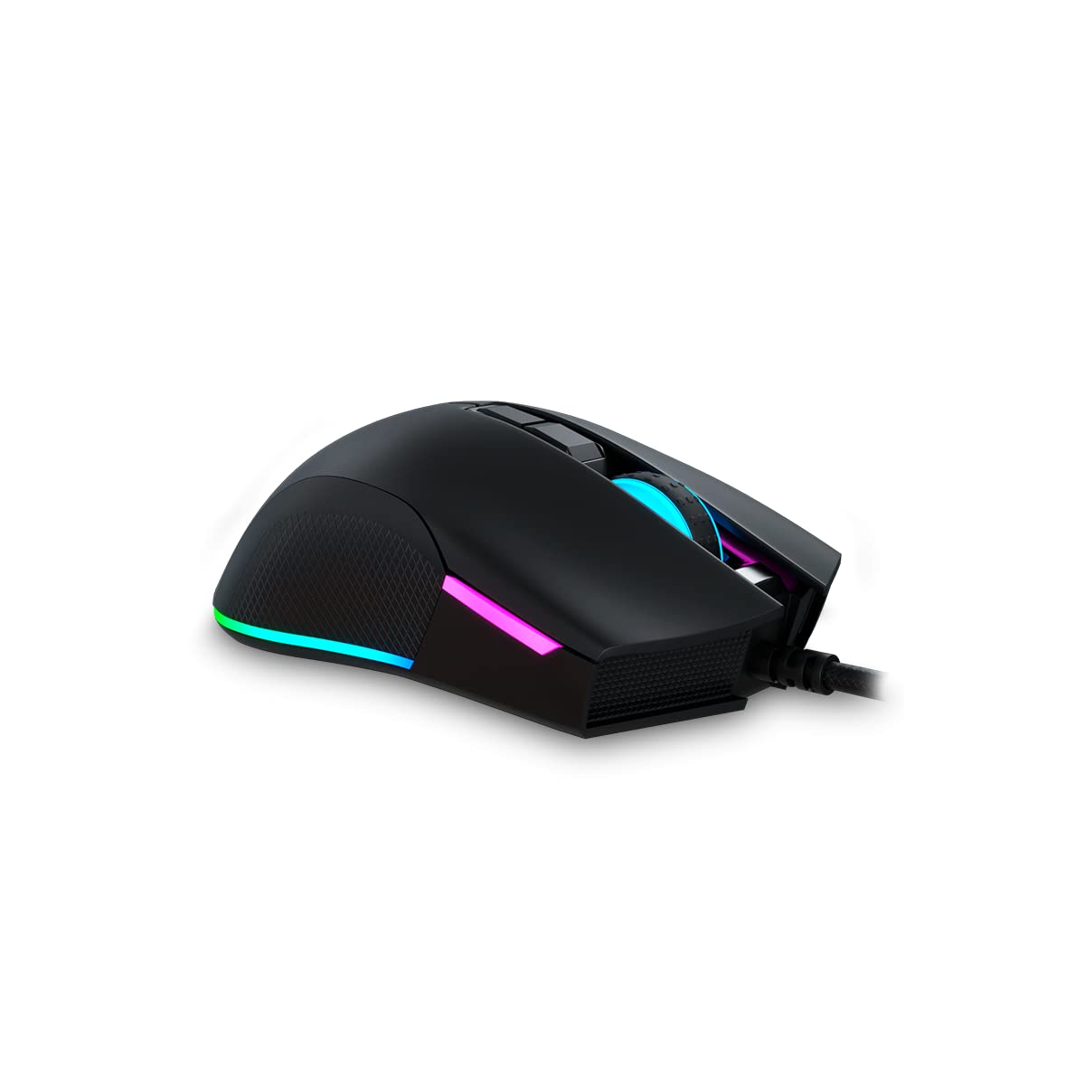 Newskill EOS ratón Gaming RGB alámbrico Negro 16000DPI 10 perfiles configurables Sensor óptico PMW3360 Negro