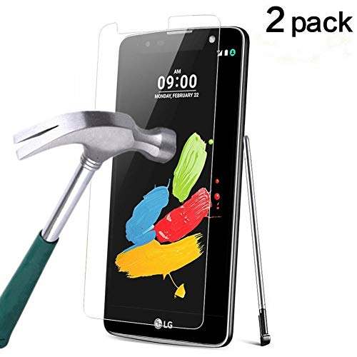 TANTEK [2-Pack Screen Protector for LG G Stylo 2 Plus/LG G Stylus 2 Plus (5.7 Inch,2016 Edition),Tempered Glass Film,Ultra Clear,Anti Scratch,Bubble Free,Case Friendly