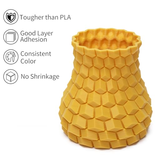 Image of INLAND Micro Center PLA+ 3D Printing Filament 1.75mm - PLA Pro Dimensional Accuracy + /- 0.03 mm - 1kg Cardboard Spool (2.2 lbs) (1 Pack Gold, 1.75mm)