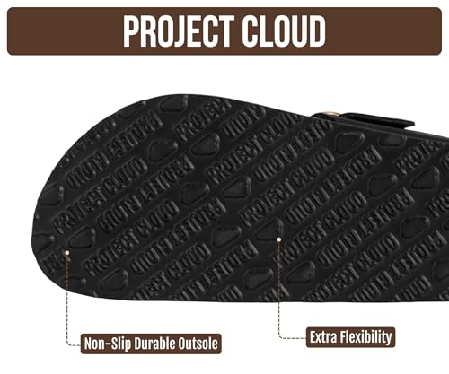 Image of Project Cloud Womens Sandals 100% Genuine Leather Thong Sandals for Women - Memory Foam Insole Women Sandals - Non-Slip Flip Flops for Women - Lightweight Sandals Women Footwear 2026