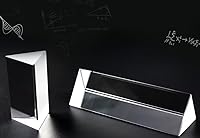Vista 4 de Labriciyon Mini prisma triangular de cristal de cristal, fabricante de arco iris para aprendizaje de espectro de refracción de luz, fotografía
