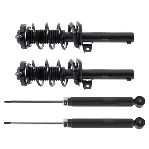 Image of TRQ Front and Rear Complete Strut Assembly & Shock Absorber Kit Complete Strut & Coil Spring Assembly Compatible with 2012-2018 Volkswagen Passat