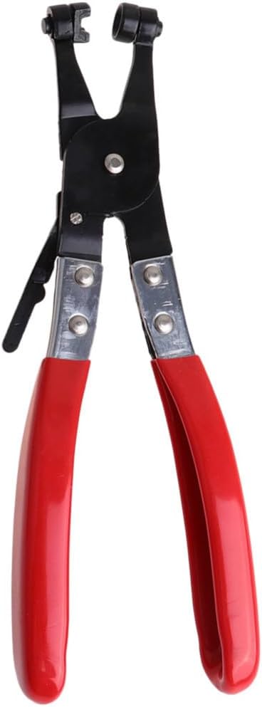 2pcs Hose Clamp Pliers Set Swivel Tips and Locking Ratchet, Chrome-vanadium Alloy Steel Auto Repair Tool for Stem Seals and Hose Clamps, for Workshop and Home Use
