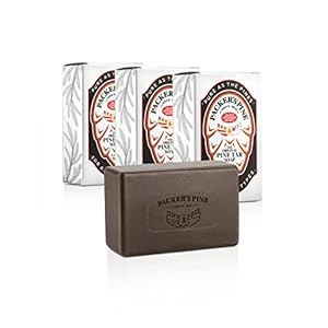 Packer’s Pine Tar Soap | The Original Mens Body Soap Made With Natural Pine Tar and Pine Oils | All Natural Mens Soap Bar & Camping Soap | Paraben, Sulfate, and Creosote Free Soap – (3 Pack)