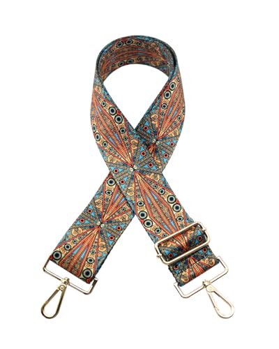 Image of Embroidered Purse Straps Replacement Crossbody Wide Adjustable Bag Straps | Thick Purse Strap for Crossbody Bags,Extra Long Strap,Cross Body Straps for Handbags,Bag Straps for Tote Bags,Shoulder Straps