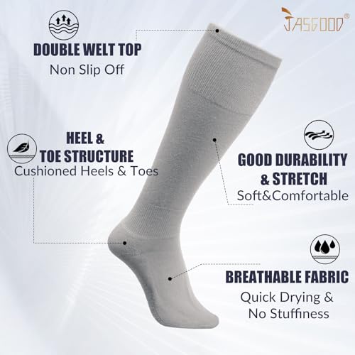 Image of JASGOOD 2 Pack Baseball Socks and Belt Combo Set Softball Socks and Belts Elastic Waist Belt for Youth and Adult Boys