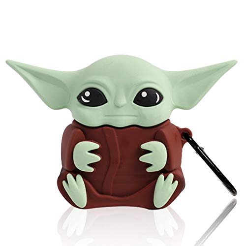 Baby Yoda Airpods1&2 Case,3D Cute Cartoon Cool Stylish With Keychain For Airpods 1&2 Charging Case For Kids Teens Girls Boys #TOP24